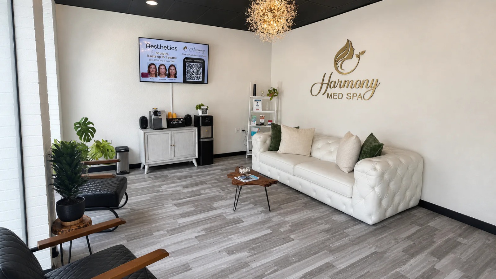 Harmony Med Spa reception and waiting lounge